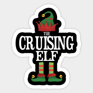 Cruising Elf Matching Family Group Christmas Party Pajamas Sticker